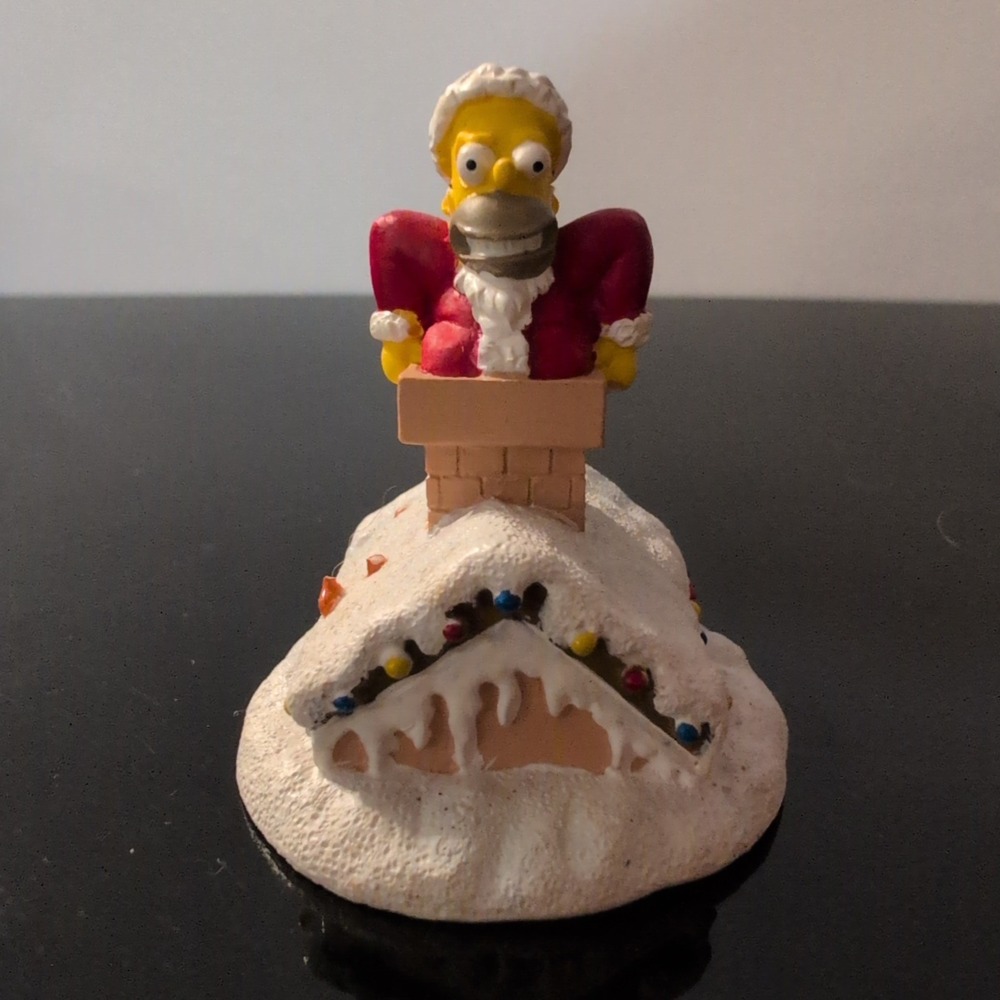 Hawthorne Village Simpsons Fat Chance Homer Santa Figurine 2005